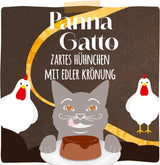 MjAMjAM - Comida húmeda premium para gatos - Panna Gatto - pollo tierno con un aderezo noble, paquete de 12 (2x80 g), sin cereales