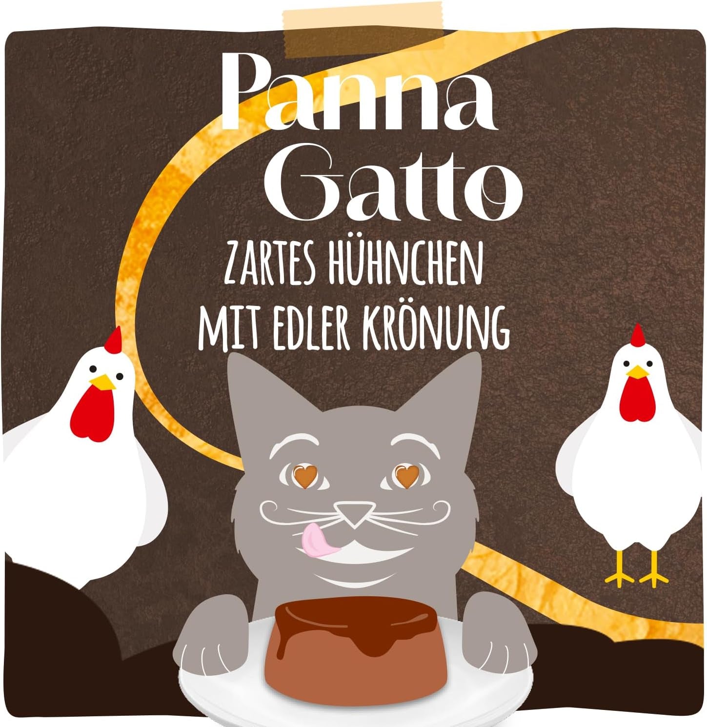 MjAMjAM - Comida húmeda premium para gatos - Panna Gatto - pollo tierno con un aderezo noble, paquete de 12 (2x80 g), sin cereales