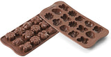 Silikomart 199199, molde para chocolate, modelo Spring, 15 bombones, Marrón Cocina Naty Shop