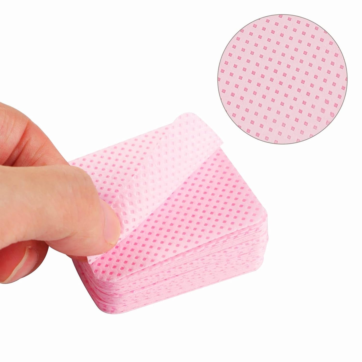 300 Stück Nagellackentferner Pads, Fusselfreie Nägel Wattepads Für Nägel Nagellackentferner Toallitas para uñas sin pelusa Limpiador Gelnägel - Rosa