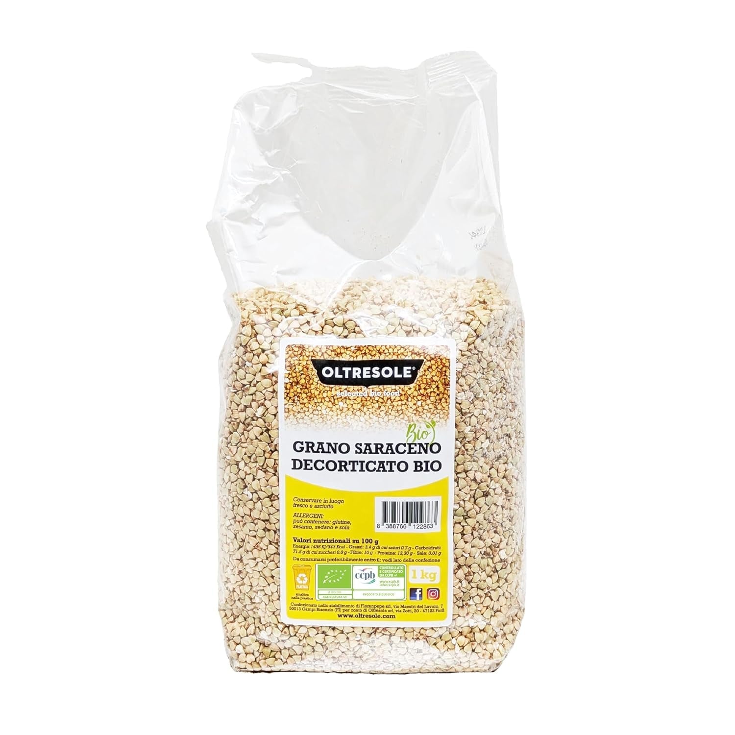 - Buchweizen geschält orgánico 5 kg - Getreide, nicht wärmebehandelt, aus biologischem Anbau, Paquete Conveniencia