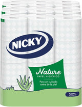 Papel higiénico Nature, 72 rollos, 3 capas.