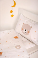 Pastoreo Babybest Little Friends Winterbettwäsche, Kopfkissenbezug 40 X 60 Cm Mit Hoteleinschlag, Bettbezug 100 X 135 Cm, Mit Zwißwerfer, 100% Baumwolle/Flannel, Weiß, Twin Naty Shop