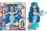 Rainbow High Winter Wonderland - Skyler (azul) - Muñeca de nieve mágica oculta de 28 cm con juego de muñeco de nieve, adecuada para niños y coleccionistas de 4 a 12 años Naty Shop Skyler Dolls (azul)