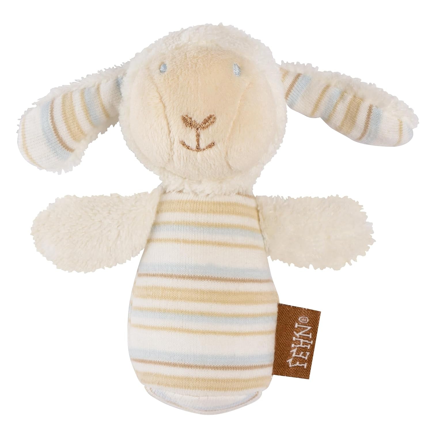 Fehn mini sonajero nutria - mini juguete de agarre para hacer sonar, tocar y jugar con un animal de tela suave y tierno - un fiel compañero para bebés y niños pequeños a partir de 0 meses Baby Toys Naty Shop Ovejas