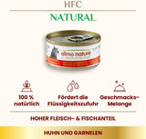 Almo Nature HFC Comida húmeda natural para gatos - Recetas variadas con pollo - 6 x 70g