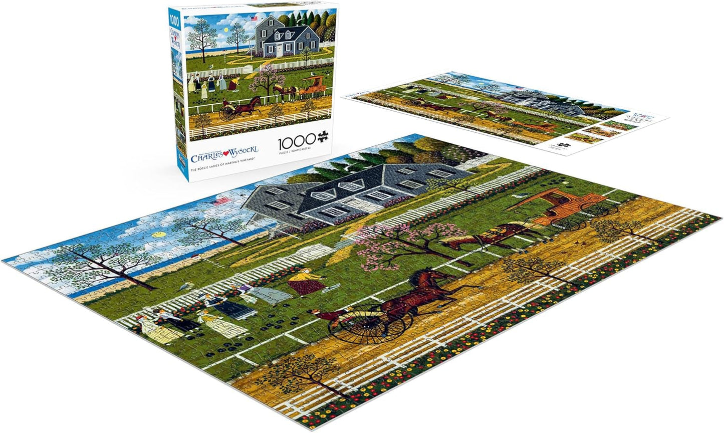 Buffalo Games - Charles Wysocki - Damas de bochas de Marthas Vineyard - rompecabezas de 1000 piezas Puzzle Naty Shop