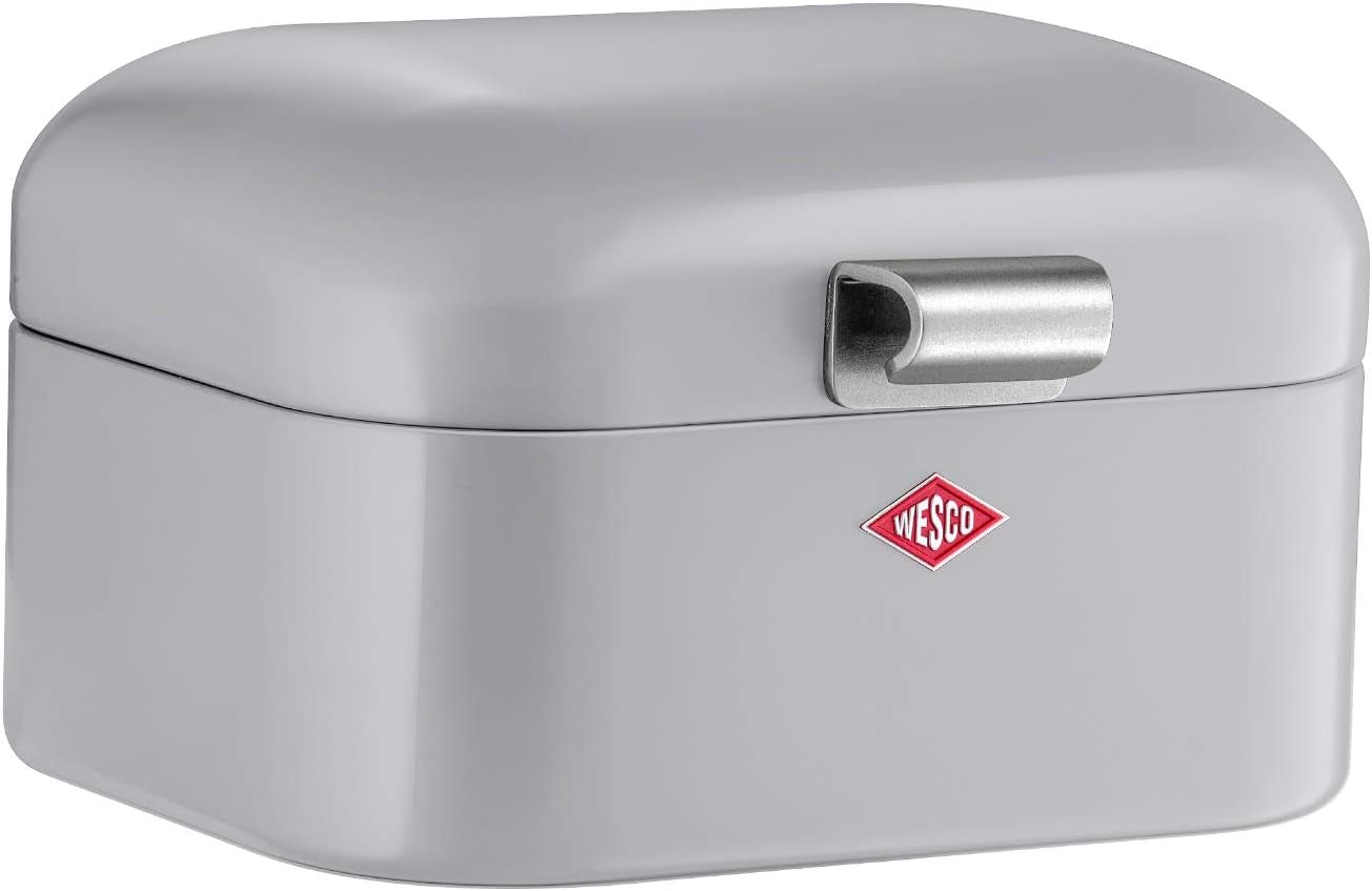 Wesco 235 001 Panera Mini Grandy 17 x 18 x 12 cm (largo/ancho/alto) rosa, acero inoxidable Cajas para almacenar alimentos Naty Shop Cool gris