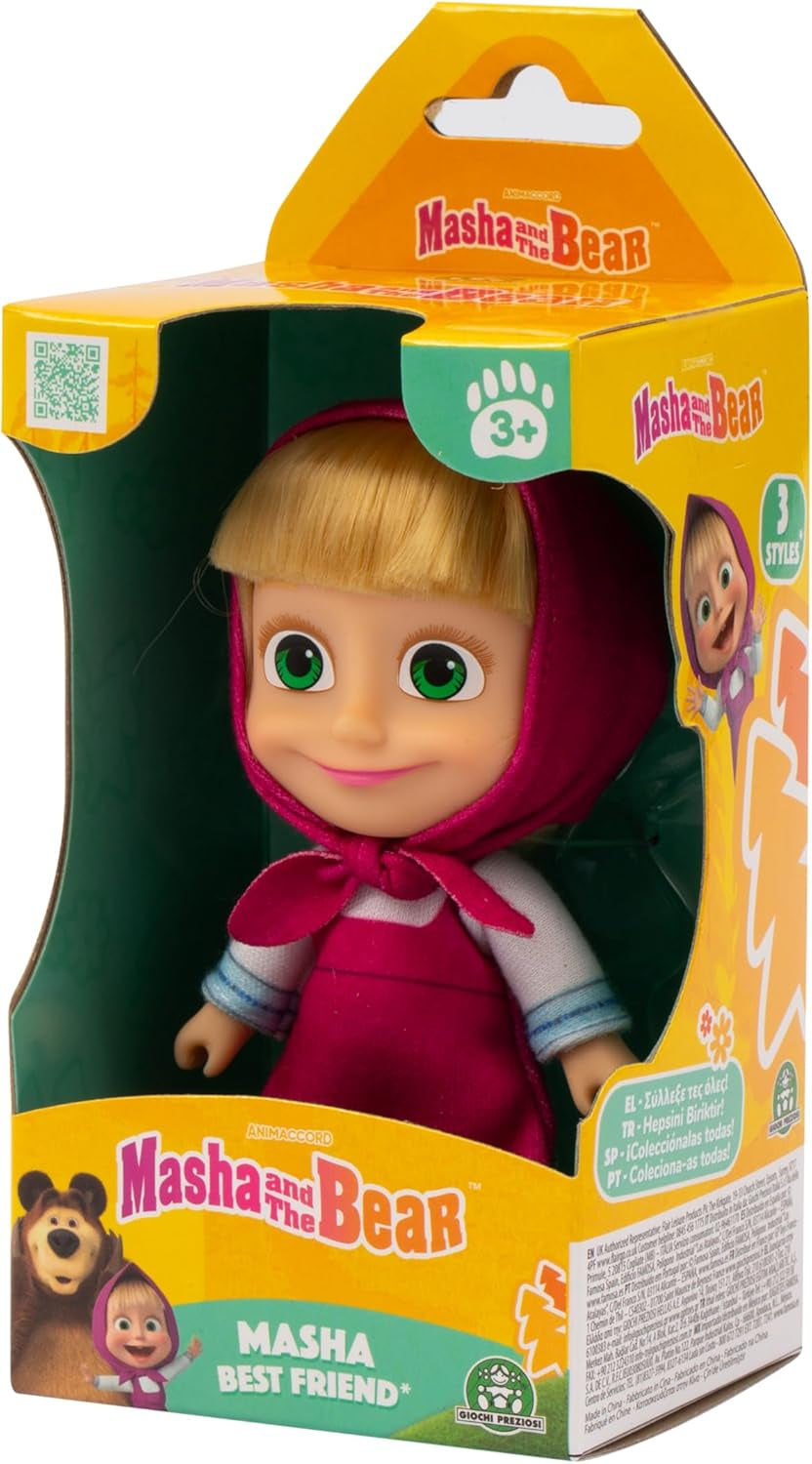 Muñeca Masha y Michka de 12 cm, traje de verano coleccionable, modelo de juguete para 3 años en adelante MHA001