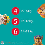 Pañales Pampers Paw Patrol Pants talla 5 (12-17Kg) Baby-Dry, Junior con bolsillo Stop and Protect, CAJA MENSUAL, 160 pañales Naty Shop