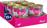 Vitakraft Poésie Mousse, comida húmeda para gatos, espuma aireada, con salmón, sin azúcares ni cereales añadidos (12 x 85g)