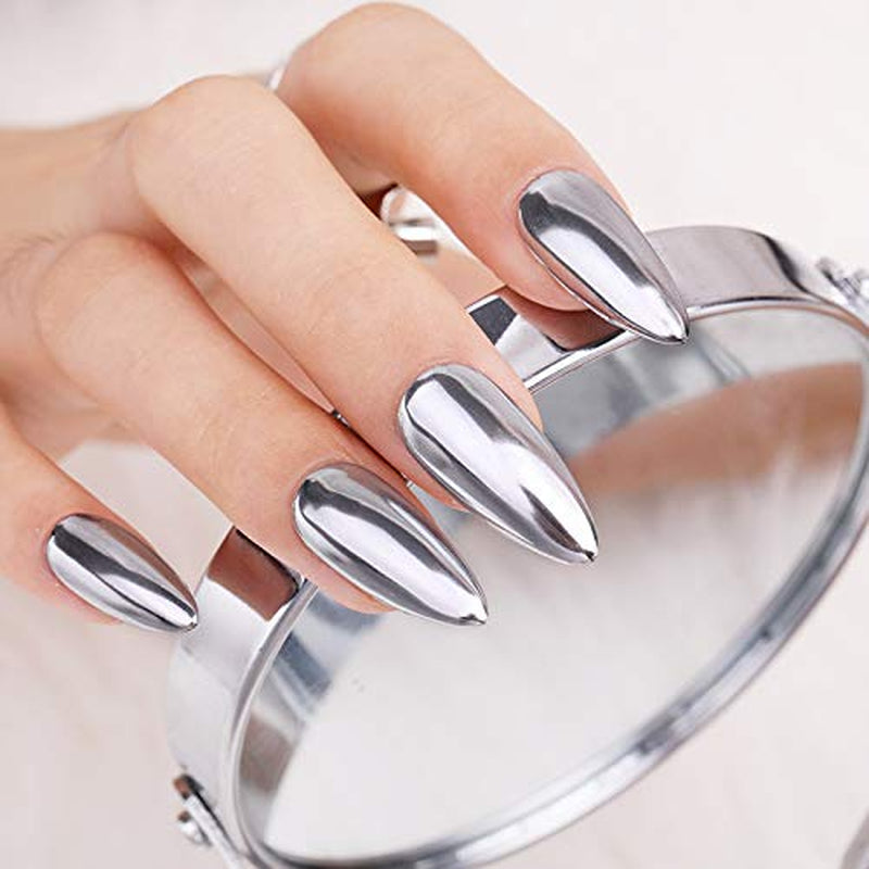 Polvo de uñas cromado Aurora Ice Shimmer polvo de pigmento cromado 4 Uds polvo cromado Nägel Nail Art Nageldesign