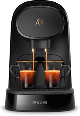 PHILIPS LM8012/60 Cafetera Espresso de Cápsulas - Dos Dosis, Doble Placer, 1 o 2 Tazas, Ristretto, Espresso, Lungo o Grand Café Long, Doble Cápsula, Genuina Calidad Espresso, Negro Piano