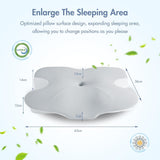 Elegear Almohada Viscoelástica con Funda de Almohada Refrigerante Almohada para Dolor de Cuello Almohada para Dormir de Lado Almohada Ergonómica Almohada Ortopédica para Dormir de Lado Espalda Abdominal 63X 10/14 X36Cm Almohadas Ortopédicas Cervicales Naty Shop