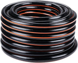 Manguera de Jardín BLACK+DECKER 15 metros - Ø19MM - PVC duradero - Regar el jardín, lavar el coche, llenar la piscina - Compatible con cualquier grifo estándar - Negro/Naranja
