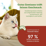 MERA Gatos Naturaleza Insecto Premium Katzenfutter Nass 12x85g | sin Zucker y Getreide| Nachhaltig & mit viel Insektenprotein | Katzennassfutter adulto