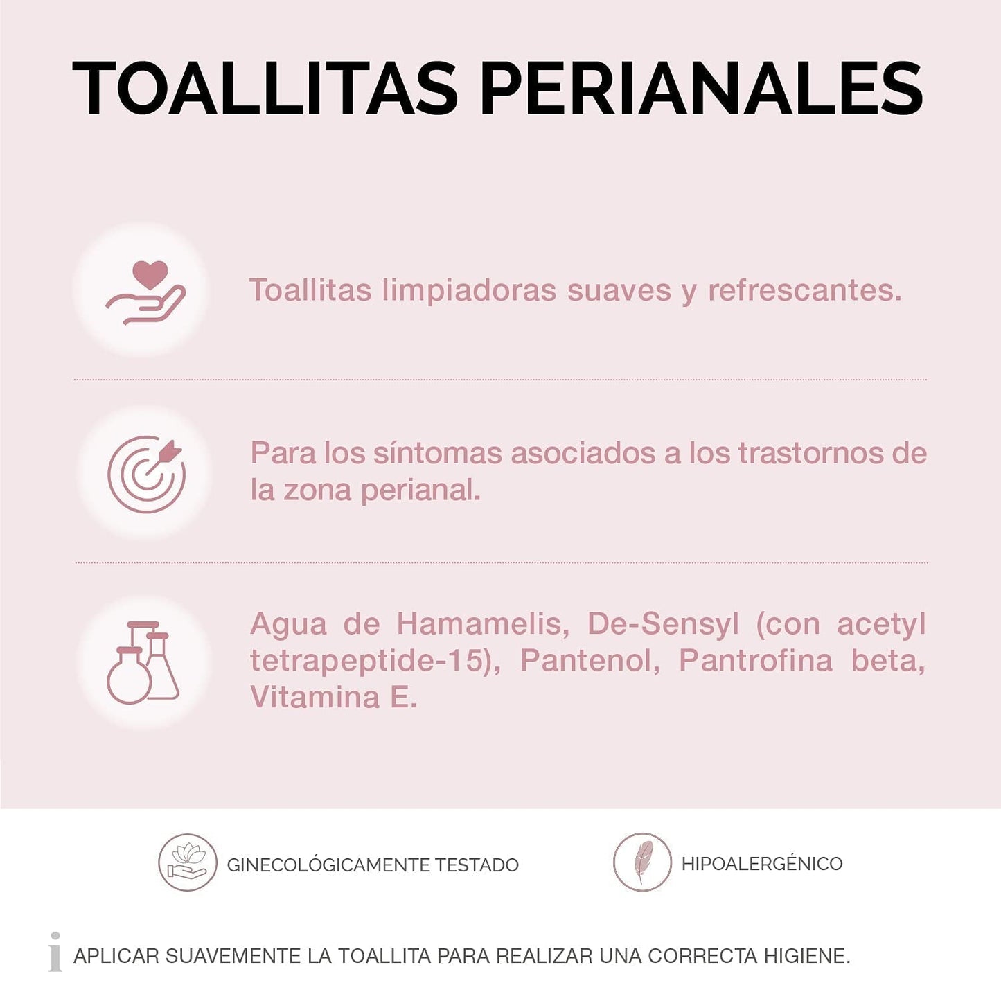 Lab - Toallitas Perianales, Toallitas limpiadoras húmedas para la higiene perianal, Provitamina B5, hidratantes, hipoalergénicas, sin parabenos ni alcohol, dermatológicamente probadas - 15 piezas