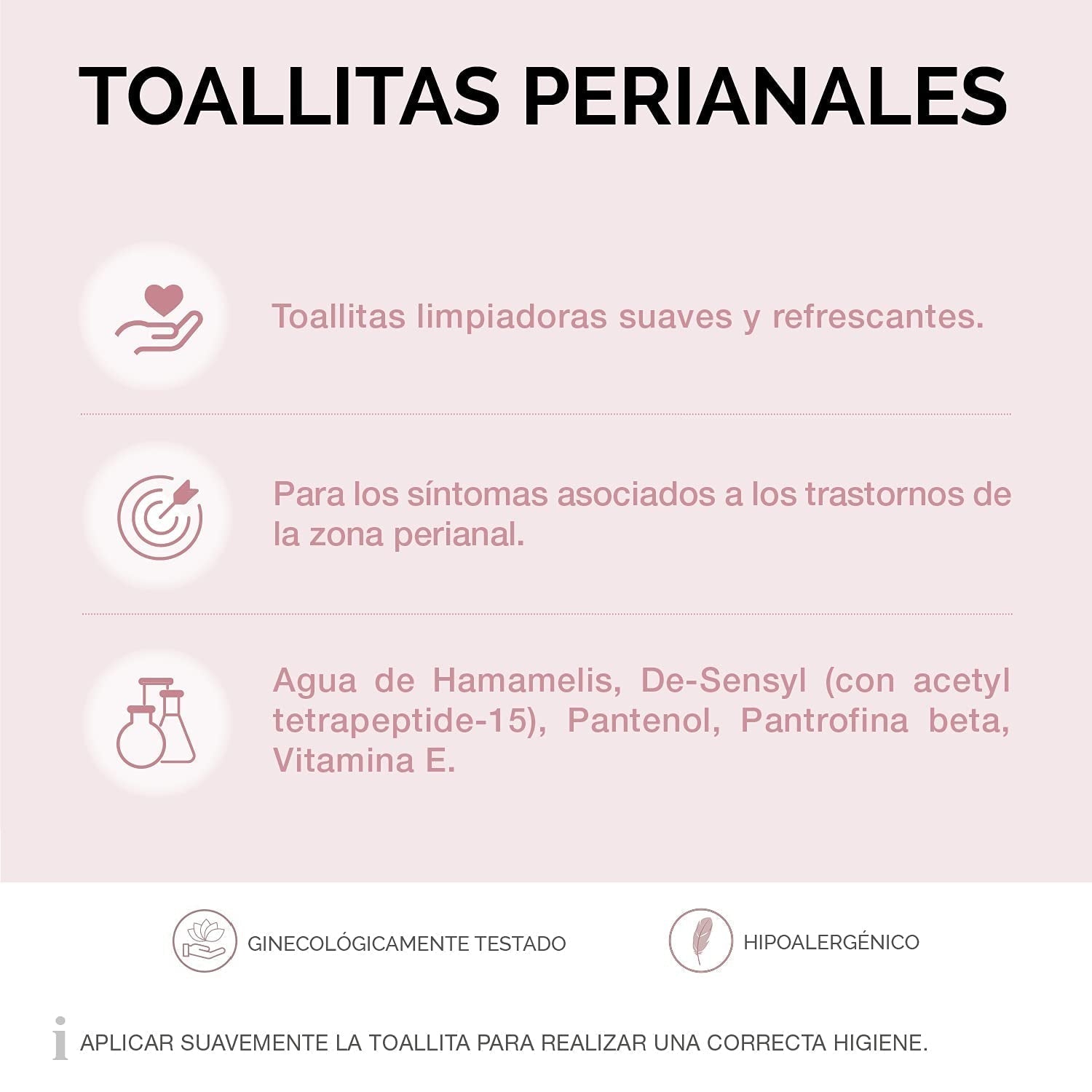 Lab - Toallitas Perianales, Toallitas limpiadoras húmedas para la higiene perianal, Provitamina B5, hidratantes, hipoalergénicas, sin parabenos ni alcohol, dermatológicamente probadas - 15 piezas