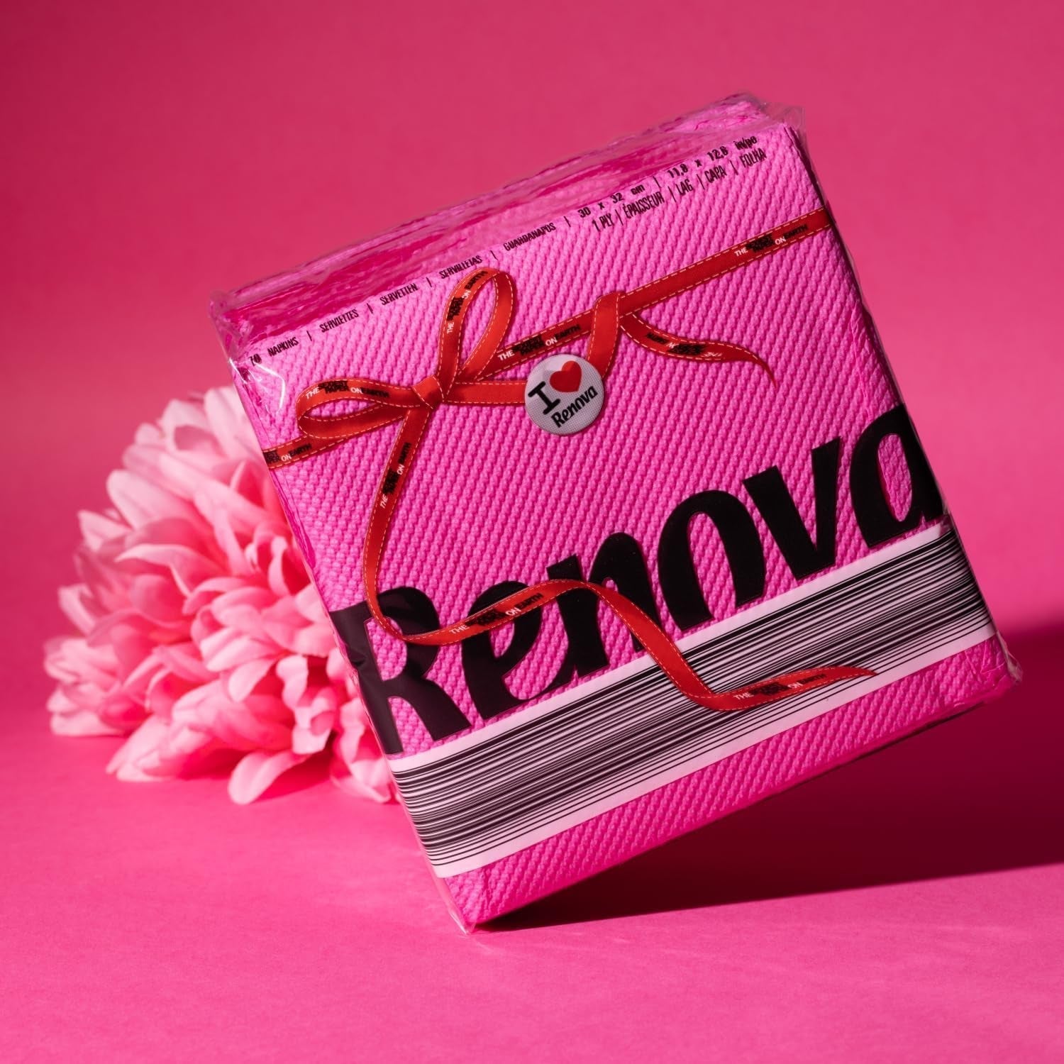 Servilletas de papel Renova Red Label fucsia - 70 servilletas