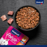 Vitakraft Poésie Délice, Junior, Comida húmeda para gatos, Comida húmeda en salsa, con pavo, Multipack, para gatos jóvenes, Sin azúcares ni cereales añadidos (23 x 85g)