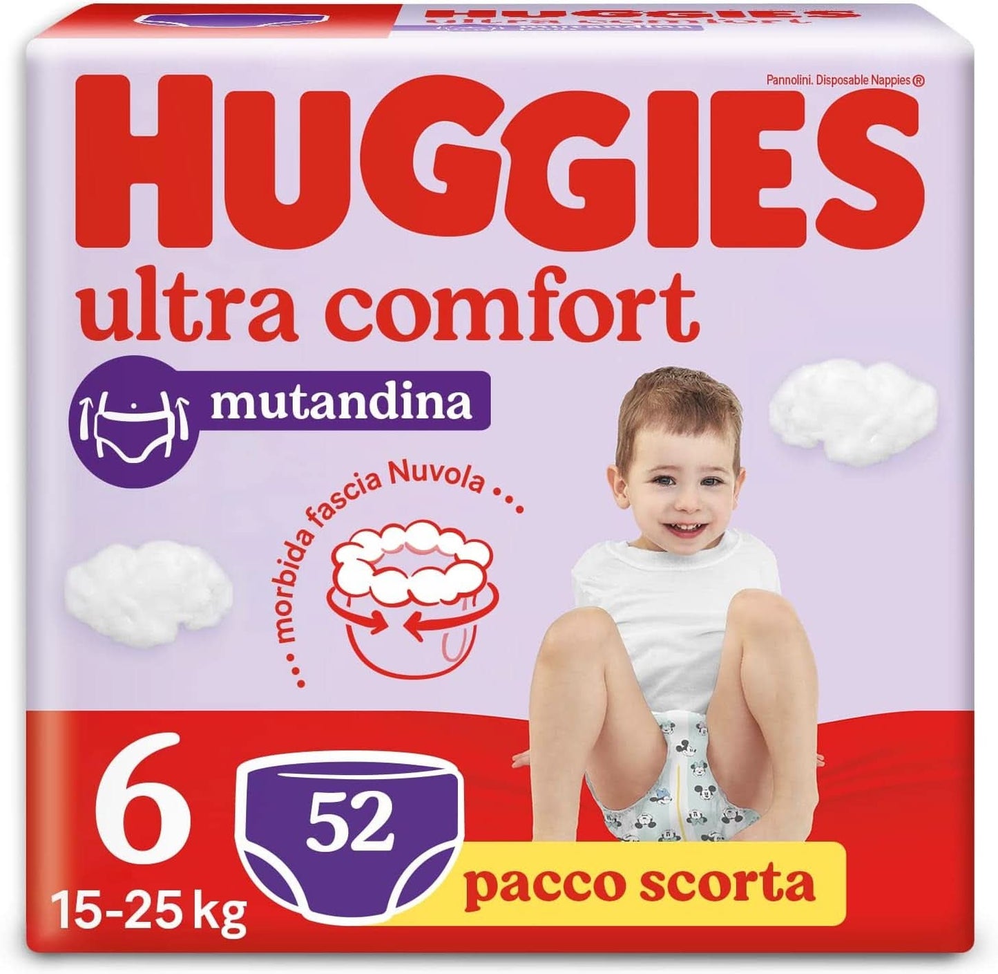 Huggies Pañal Ultra Comfort, Tamaño 6 (15-25 Kg), 52 Pañales Naty Shop
