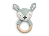 Jollein 101-001-67008 Mordedor de caucho natural Galleta osito de peluche
