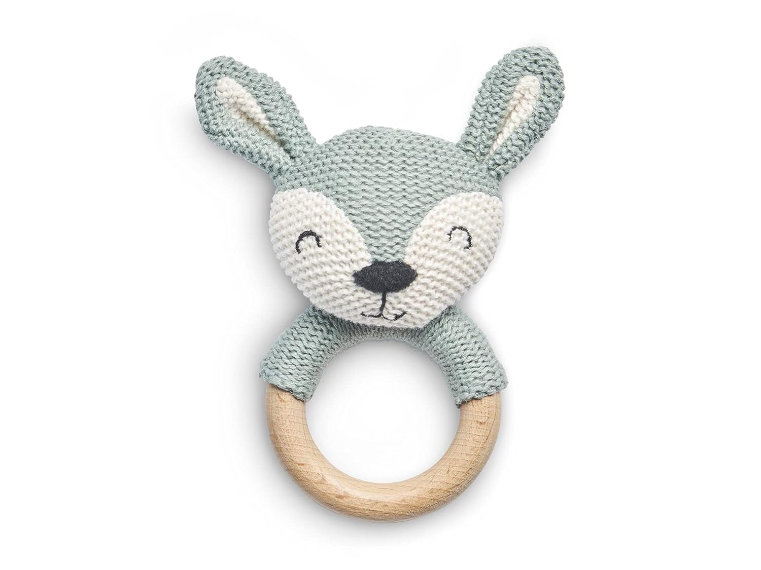 Jollein 101-001-67008 Mordedor de caucho natural Galleta osito de peluche