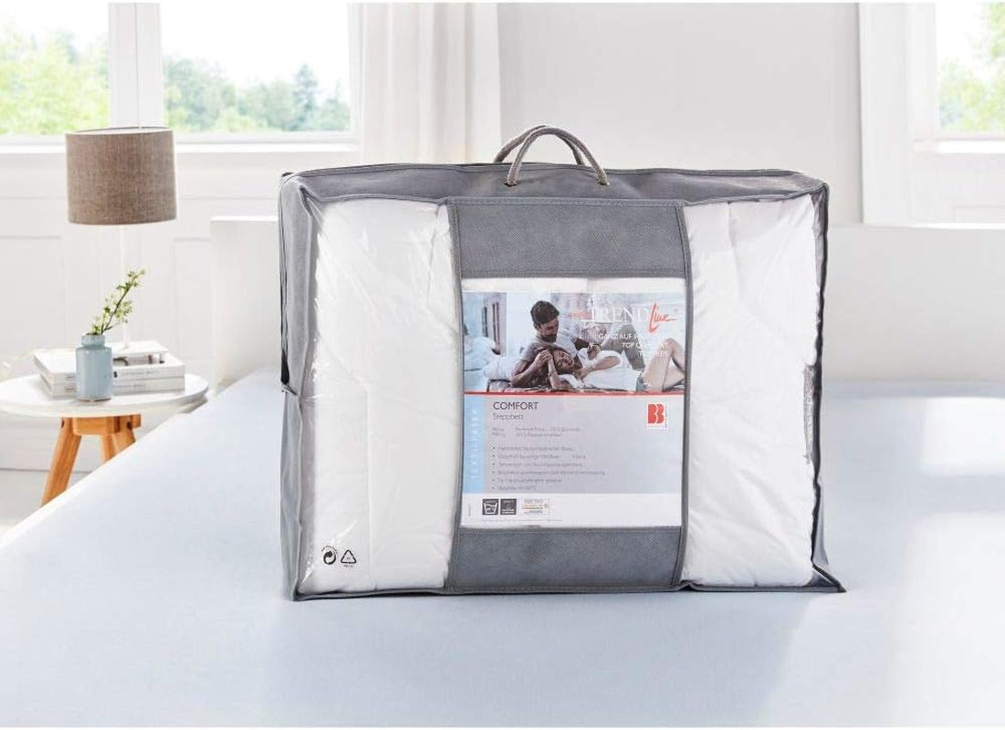 Edredón de plumas Badenia Trendline Comfort, cálido edredón de invierno con 90% plumón y 10% plumas de clase I, 135 x 200 cm, plumón probado y certificado Oeko-Tex, producido según el estándar de calidad alemán Edredones y edredones Naty Shop
