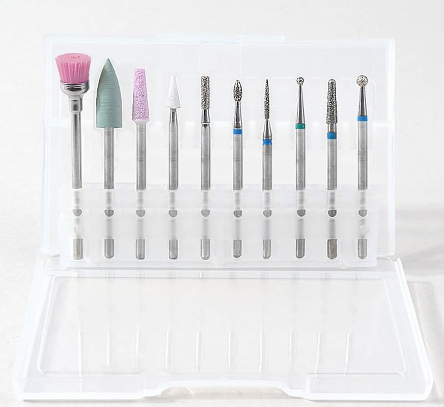 10 piezas Nagelbohrer Bits, Nagelfräser, Wolframlegierung Nagelfräser Bits, Professioneller Nagelfräser, Gelnägel Zubehör Nageldesign Zubehör Für Maniküre Pedicüre Entfernen Nail Art
