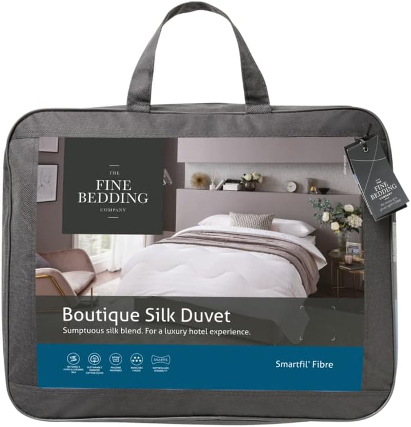 Edredón de seda boutique, ropa de cama de lujo, lavable a máquina (13,5 tog, doble) Naty Shop Quilts & Quilts