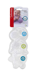 Infantino 316564-01 Infantino Anillos de dentición transparentes - Anillo de dentición suave, hecho de material no tóxico, para el desarrollo sensorial y apoyo a la dentición, multicolor
