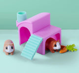 Muñeco Simba Evi Love Guinea Pigs con dos cobayas y casa, botella de agua y zanahorias, 12 cm, a partir de 3 años