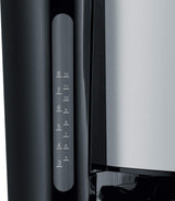SEVERIN Cafetera espresso "TypeSwitch" con jarra térmica, AromaSwitch para elegir entre 2 perfiles de preparación, cafetera para hasta 10 tazas, 1000W, acero inoxidable cepillado-negro, KA 4845