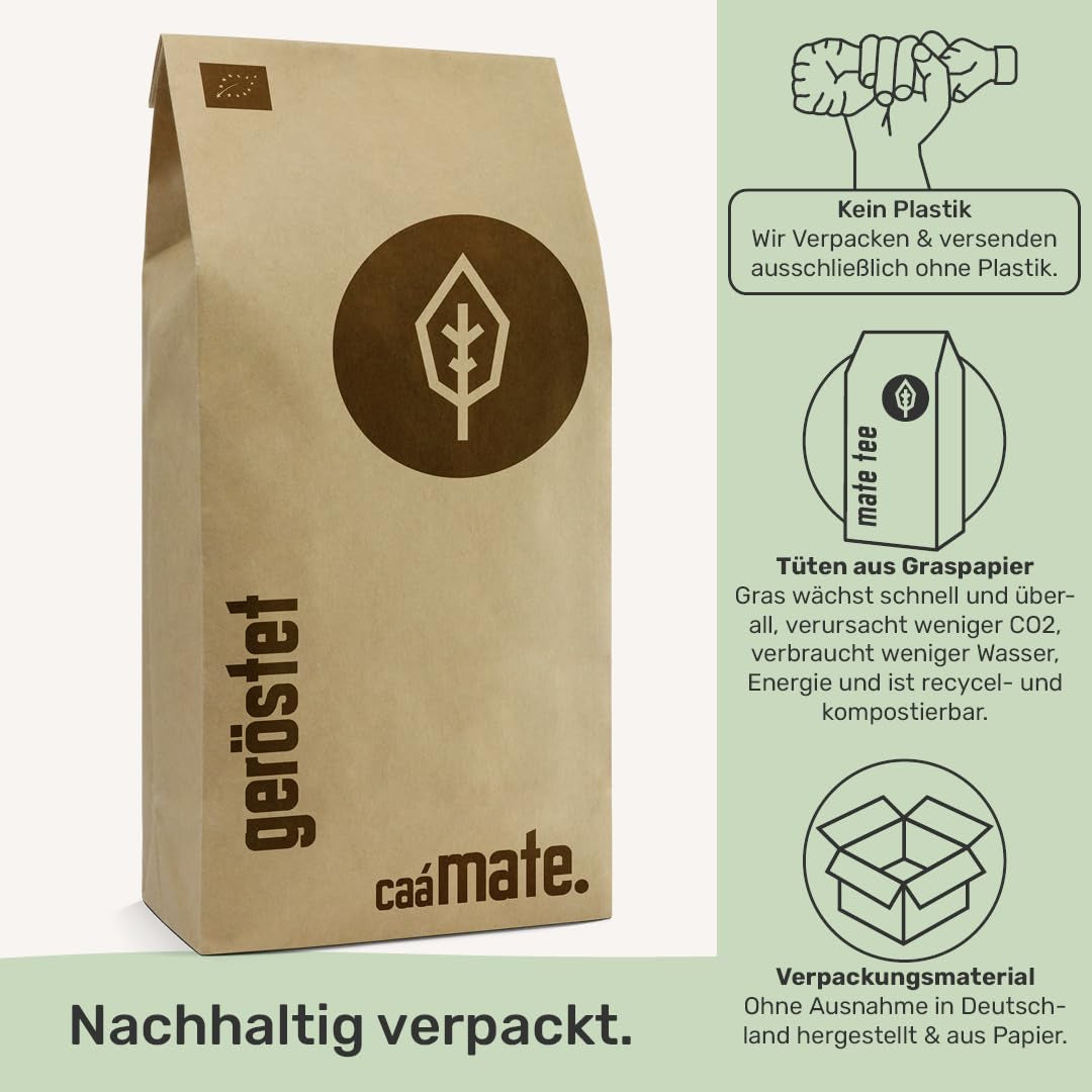 Mate Tostado BIO 1 KG ● Yerba Mate ● Orgánico, Fairtrade y secado al aire