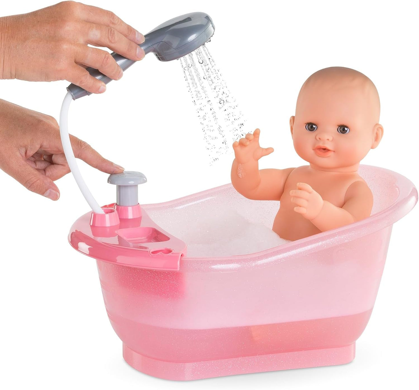 Corolle 9000141660 - Bañera Mon Grand Poupon con función bomba y patito de goma para todas las muñecas de 30-36 cm, 32,5 cm, a partir de 3 años