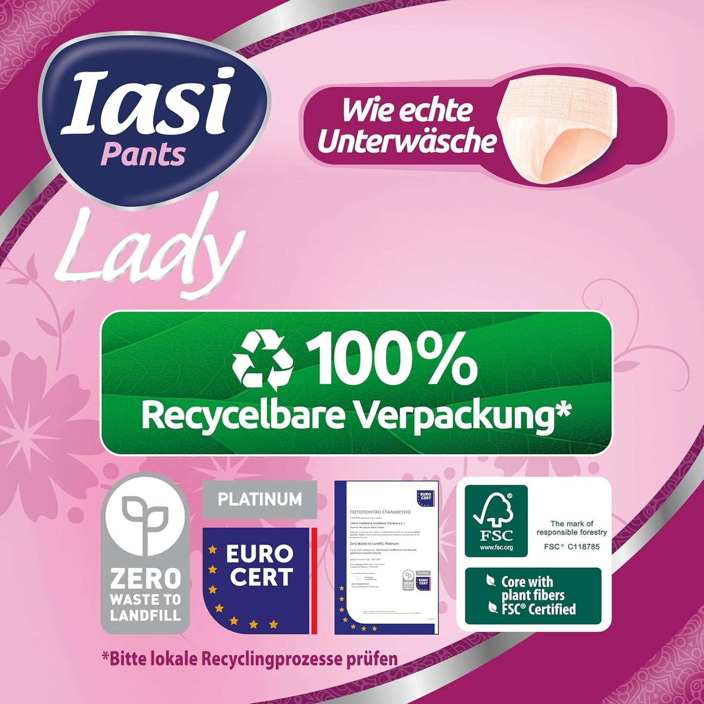 LADY Pants 48 Pantalones Desechables para Incontinencia Urinaria Absorbencia Talla Grande S para Mujer 48 Piezas