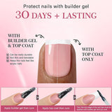 240 Set de uñas postizas francesas cortas, uñas artificiales cuadradas, pegamento en las uñas, puntas de uñas acrílicas, uñas postizas para mujeres, arte de uñas DIY