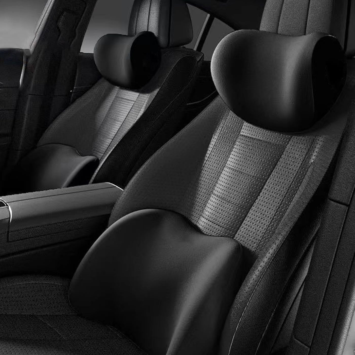 Almohada para el cuello del coche Almohada suave para el reposacabezas del coche Almohada para el cuello del coche Almohada para el reposacabezas del coche Almohada para el cuello Accesorio Almohada Memoria de algodón Accesorio para el coche Almohada para el reposacabezas Almohada para el reposacabezas (negro) Almohadas ortopédicas cervicales Naty Shop