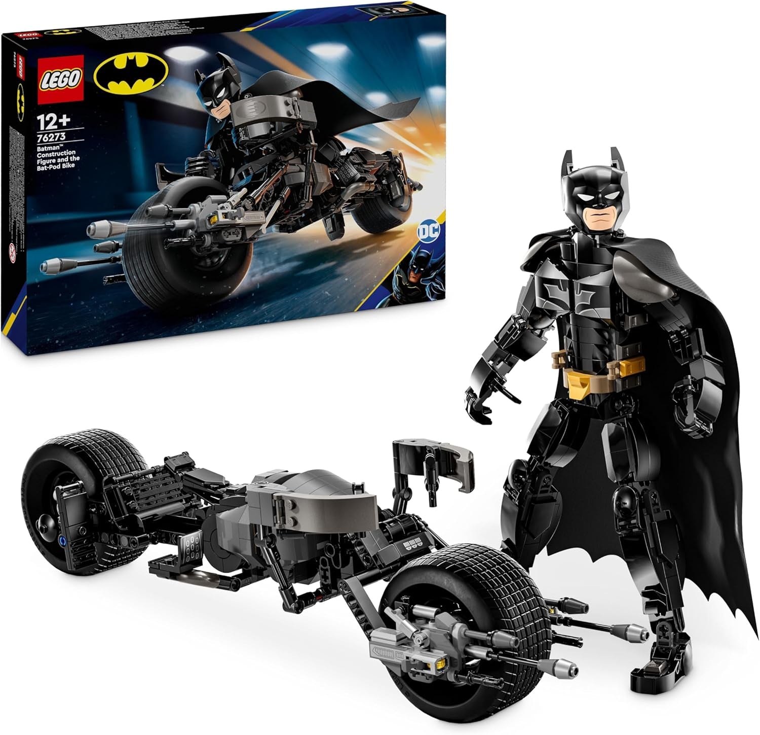 LEGO DC Batman: Bloques de Construcción de Batman con Batpod, Juguete de Película de Superhéroe, Set de Aventura para Niños, Regalo para Niños y Niñas 76273 Juegos de Construcción Besuche den LEGO-Store Default Title