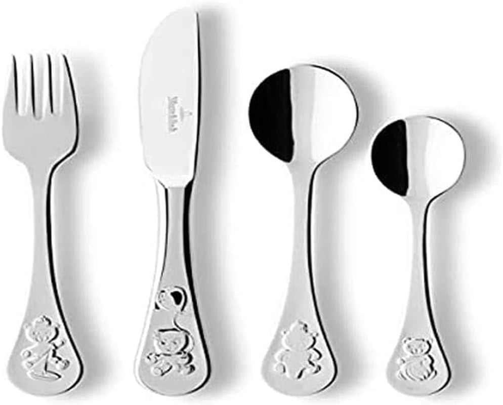 Villeroy And Boch Cubertería infantil Teddy 4 piezas, acero inoxidable 18/10 Cocina Naty Shop