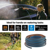 Fiskars Manguera de jardín ML X Series Manguera de agua para riego manual, 13 mm (1/2"), Longitud: 25 m, Conexión universal, Protección UV, Protección contra heladas, Resistente a la torsión, Azul, 1076045