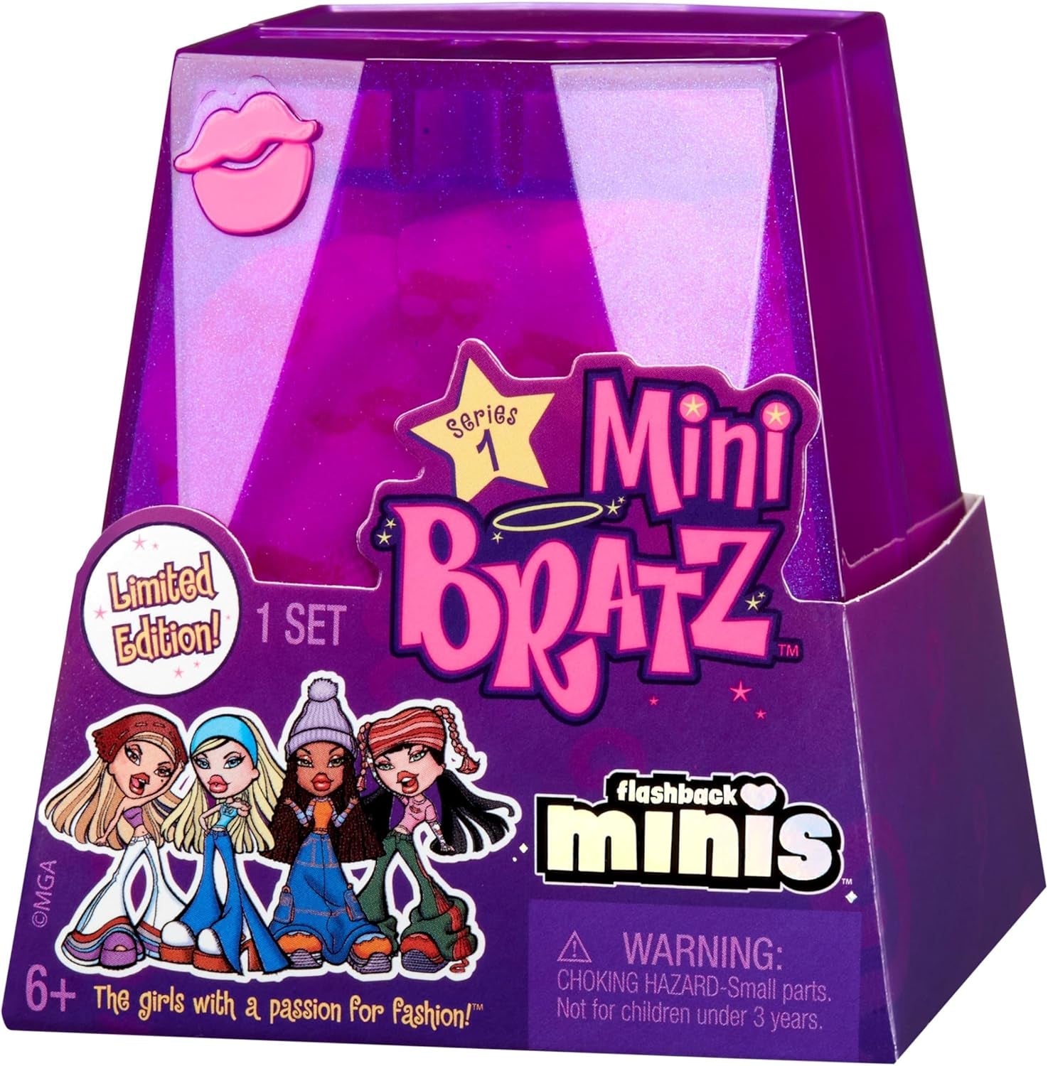 Muñecas Bratz Miniverse Y2K Nostalgia Flashback Minis de MGA de edición limitada - PAQUETE SORPRESA - 2 mini muñecas Bratz y vitrina - Gran regalo para niños y coleccionistas mayores de 6 años