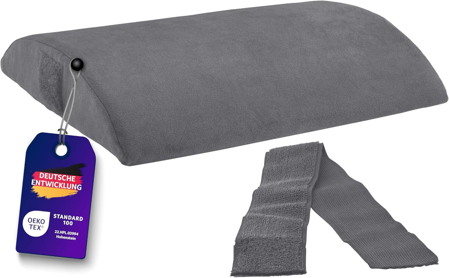 Almohada ortopédica para espalda/lumbar Traumnacht con núcleo de espuma viscoelástica y funda de micropolar agradable para la piel, certificado Oeko-Tex, fabricado según los estándares de calidad alemanes