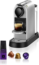 Cafetera espresso con cápsulas Nespresso XN761B Citiz&Milk | Modo de espera automático | 1260 vatios | Capacidad del depósito de agua: 1 l | Presión de la bomba: 19 bares | Plata
