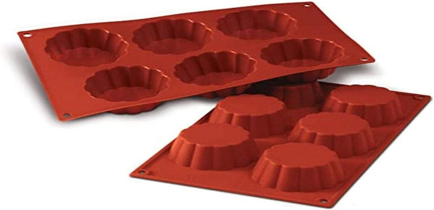 Molde para hornear Silikomart, 20.035.00.0060 SF 035, "SF 035 Briochette Cannellata" Cocina Naty Shop Putin Deep