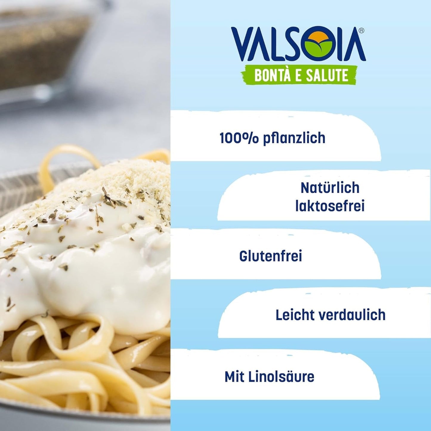 Crema Condisoia, nata para cocinar ideal para personas con intolerancia a la lactosa, veganos y vegetarianos, versátil en la cocina, 6 x 200 g