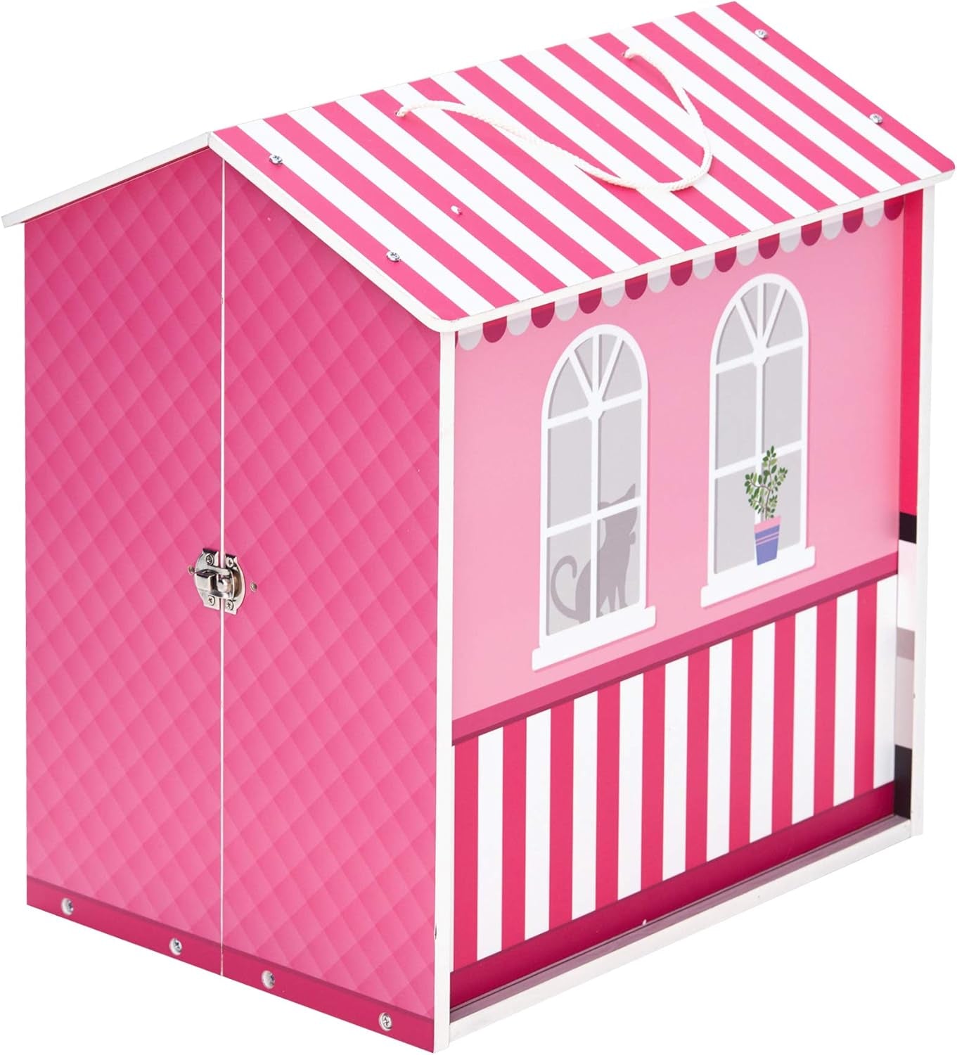 Teamson Kids - Casa de muñecas Dreamland City Café 30cm - Rosa/Blanco/Negro