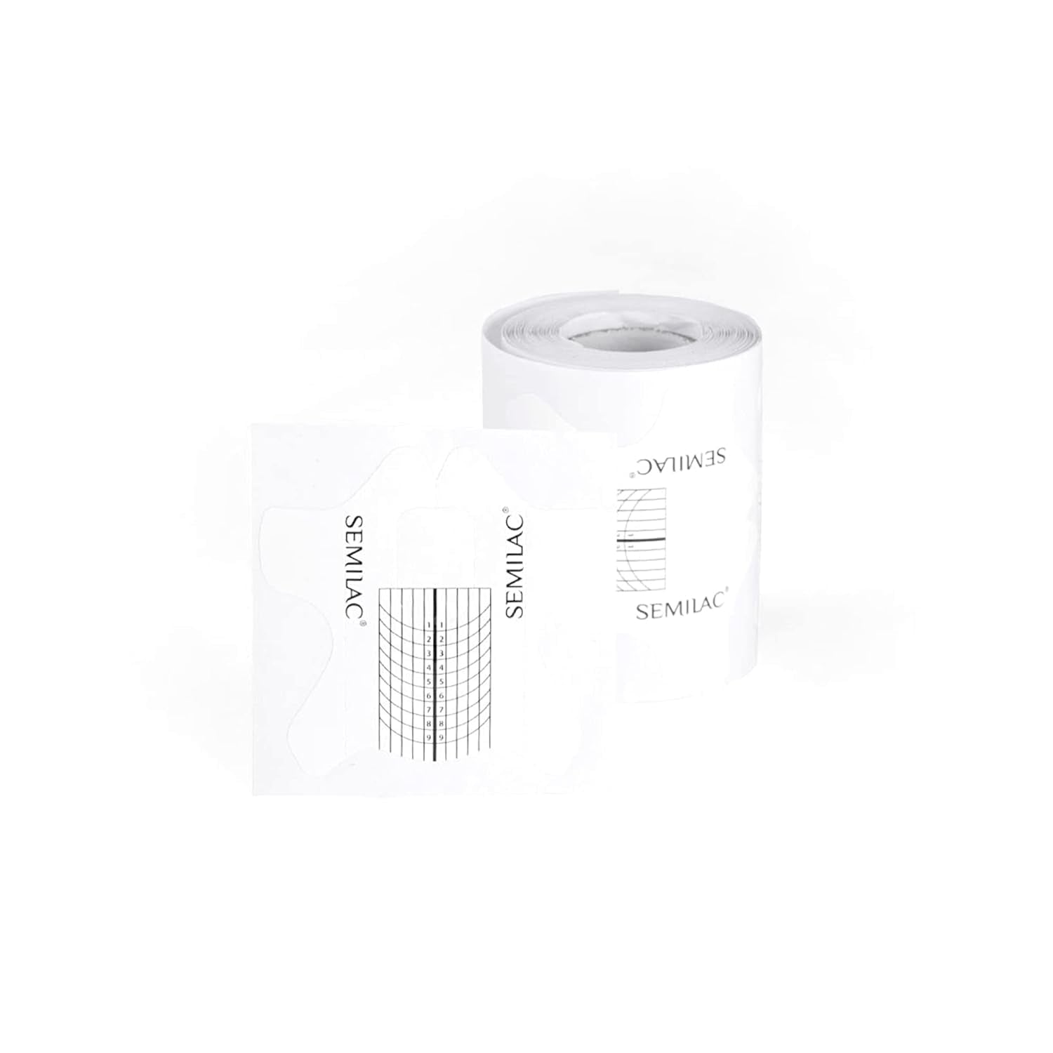 100 piezas Plantilla de extensión de uñas semibarniz para uñas de gel y acrílicas, forma redonda