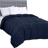 Utopia Bedding Edredón para Todas Las Estaciones 250 g/m² Felpa Relleno de Fibra Siliconada Cama Matrimonial Cosido en Caja (Cama Matrimonial XL Gris Claro) Naty Shop Quilts Navy Twin