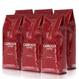 CARROUX Espresso, Bohnen ganze (6x 500 g). Para Siebträger u. Kaffee-Volllautomaten. Frisch geröstete Kaffeebohnen der Privat-Rösterei aus Hamburg